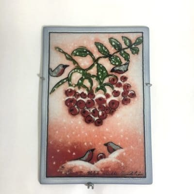 Arabia Heljä wallplate Lumihiutaleita hiljaan