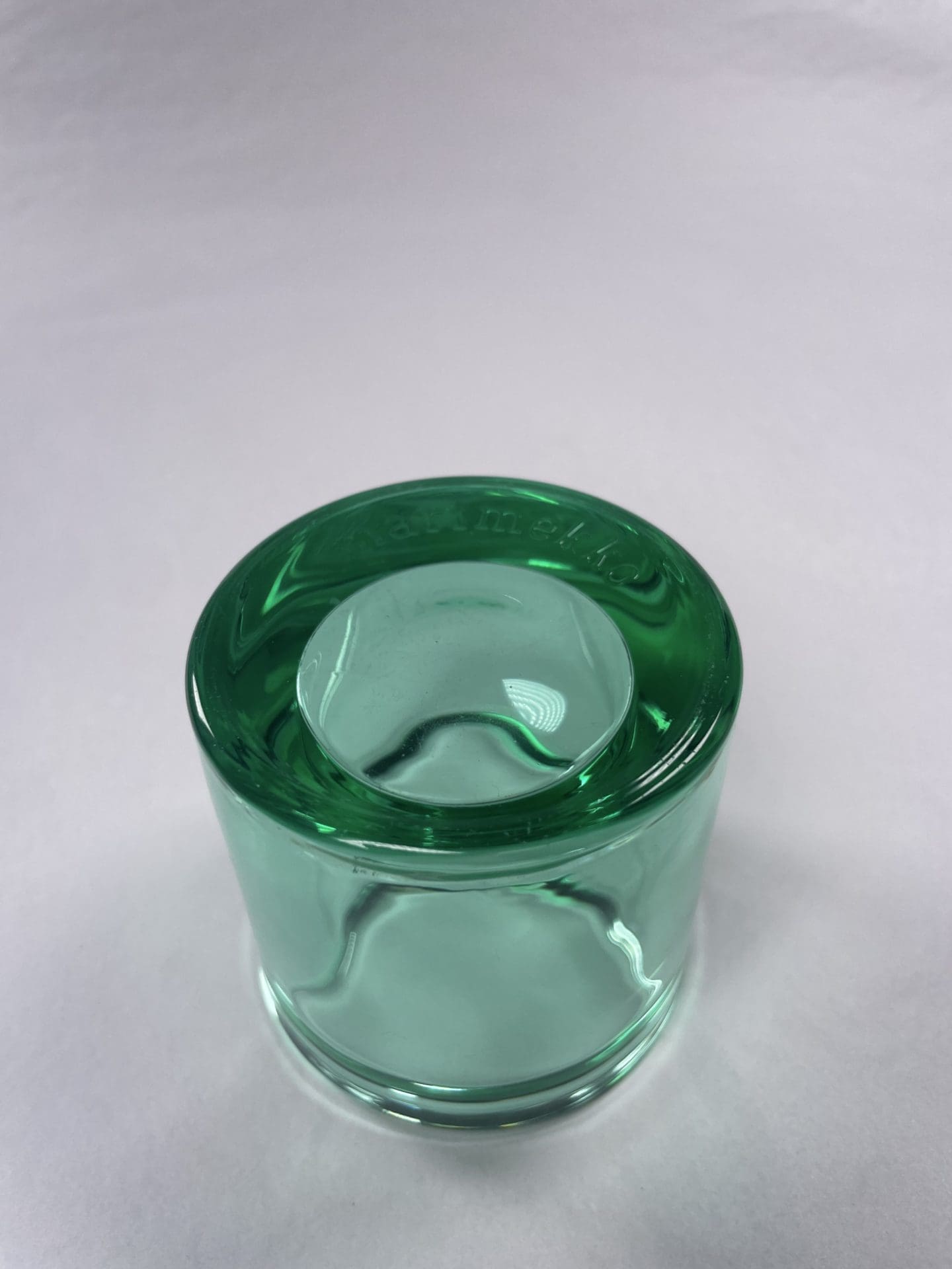 Bougeoir Iittala Kivi En Verre Vert Pomme - 6 Cm, Design Finlandais, Pour Bougie Chauffe-plat
