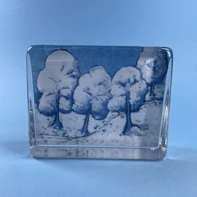 Iittala iso  lasikortti Lumen hiljaisuus