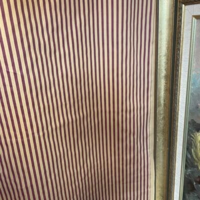 Laura Ashley striped fabric dark red 141x230cm