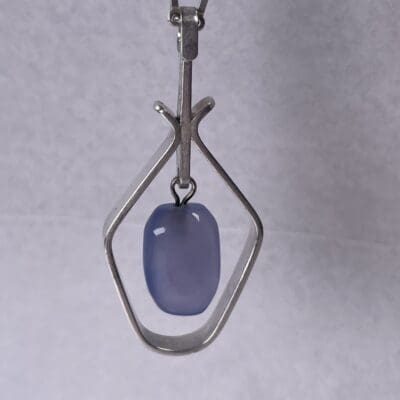 Sterling Silver Pendant HGB Sweden 44cm
