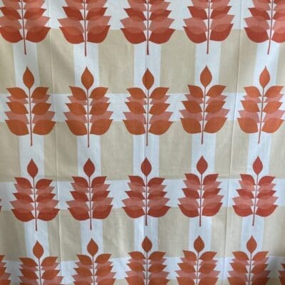 Vintage Curtain Leaf pattern  116x200cm cotton