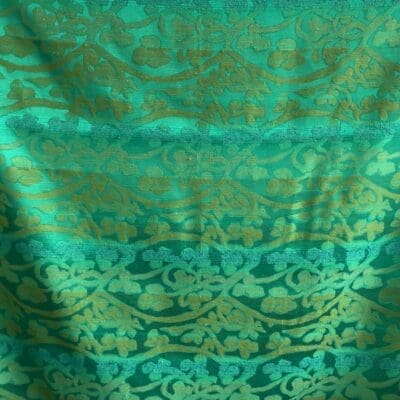 Festive fabric mixed fibers green 127x190cm