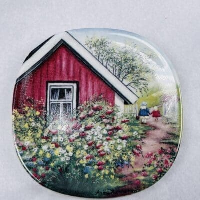 Arabia Wall plate Old Time Spring 12cmx12cm