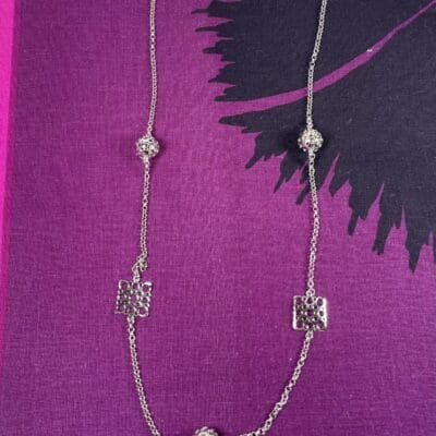 Lisa Vitali Silver Chain Leppäkerttu/Pitsi 75cm