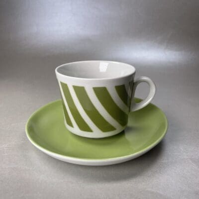 Arabia Stencil cup green stripe