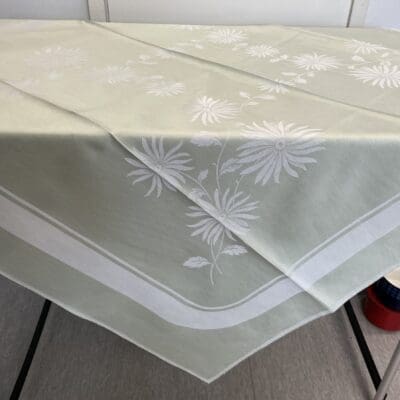Vintage Tablecloth green 135x118cm