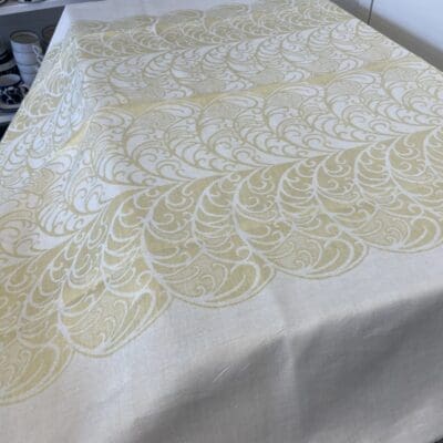 Tampella linen Tablecloth Saniainen 95x125cm yellow