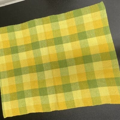 Yellow/Green small tablecloth linen 42x54cm