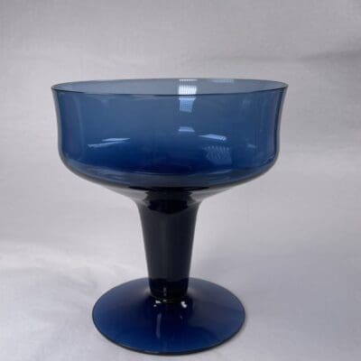 Footed Dessert Bowl Blue 12cm