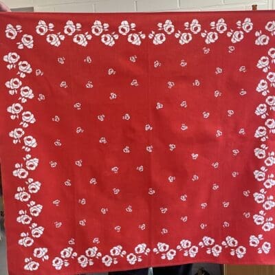 Finlayson Tablecloth red/white 91x82cm
