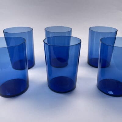 Iittala i-114 glass 15cl blue Timo Sarpaneva