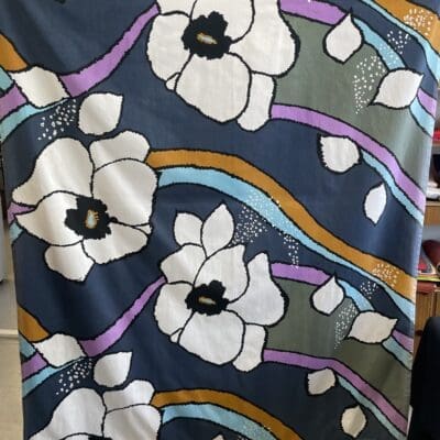 Marjatta Metsovaara Gardenia verho sininen 126x152cm