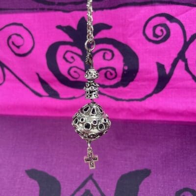 Vintage pendant pewter 60cm