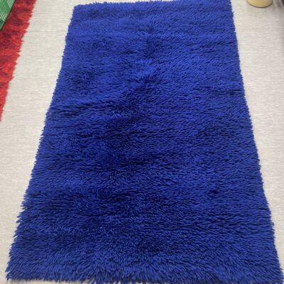 Ryijymatto sähkönsininen 95x150cm