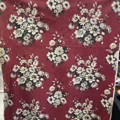 Sandersson Flower Curtain burgundy 126x187cm