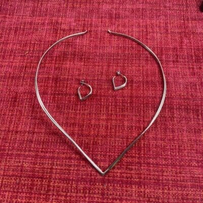 Karl Laine Compro neclace double and earrings