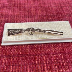 Silver brooch Rifle 6cm