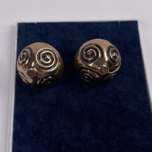 Kalevakakoru Halikon spiraalipallo korvakorut napit pronssia