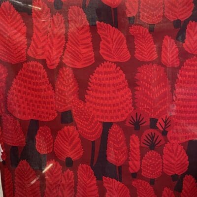 Marimekko Fabric Metsänväki red 150x130cm