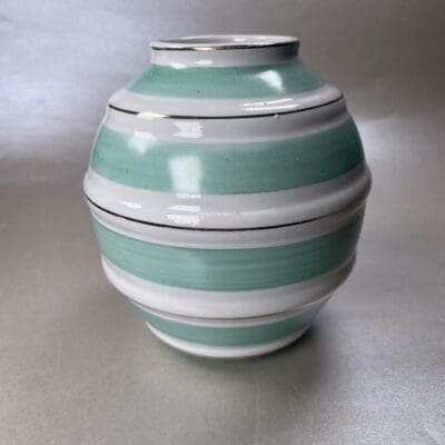 Arabia Beehive vase 13cm turquoise stripe