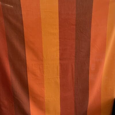 Striped tablecloth orange 130x133cm