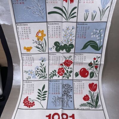 Calendar Tea Towel 1981