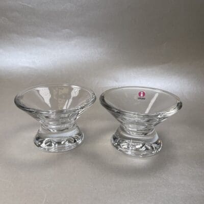 Iittala  Kartio  Candle holder clear 2pcs