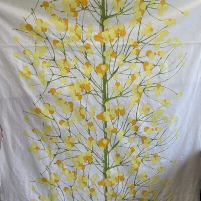 Marimekko Fabric Lumimarja yellow 140x198cm Erja Hirvi