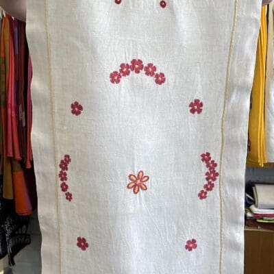 Linen Runner With Embroidery 50x130cm