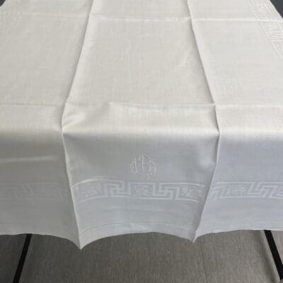 Linen towel with monogram 97x66cm