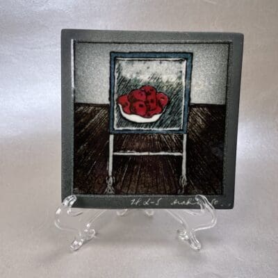 Arabia Heljä seinälaatta Maalausteline