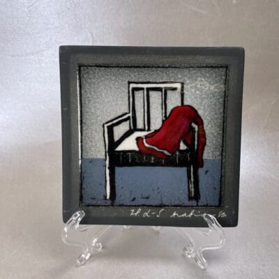 Arabia Heljä seinälaatta Huivi tuolilla