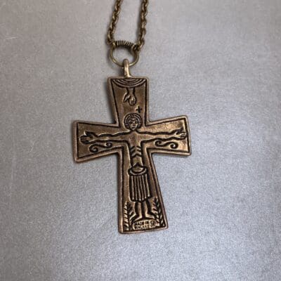 Kalevalakoru Joensuu Cross Pendant Bronze 80cm