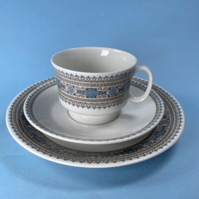 Rörstrand Teheran Coffee cup, plate, sideplate