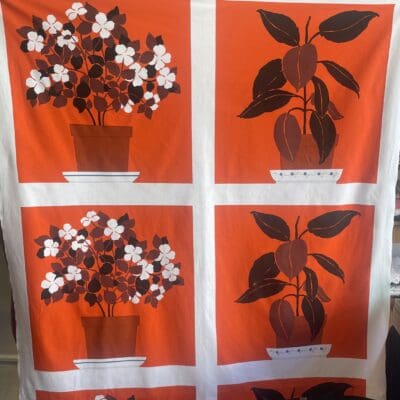 Raili Konttinen Flower pots Curtain 133x135cm Porin Puuvilla