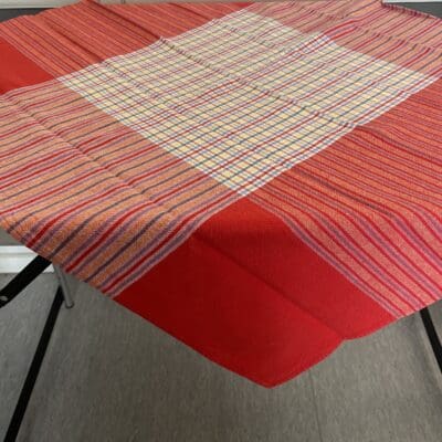 Barker Tablecloth 88x79cm red, stripes