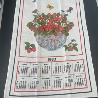Calendar Teatowel 1983