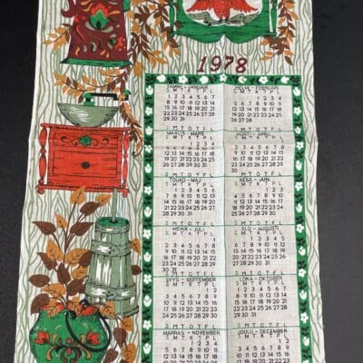Calendar Teatowel 1978
