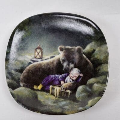Arabia wall plate Sydänystävä 2 Bear
