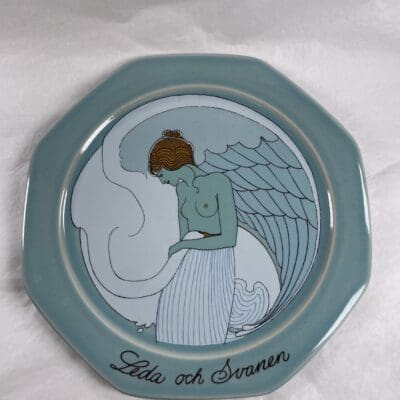 Höganäs Octagon Plate 26,5cm Plate Leda and the Swan