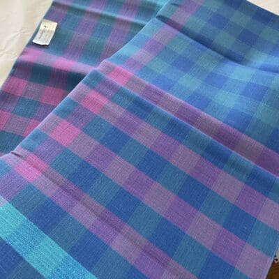 Checkered Tablecloth Blue 136x136cm