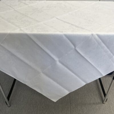 Tampella Cornflower (Ruiskukka) Tablecloth White 123x128cm