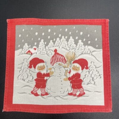 Finlayson Small Tablecloth Snowman 23,5x26,5cm