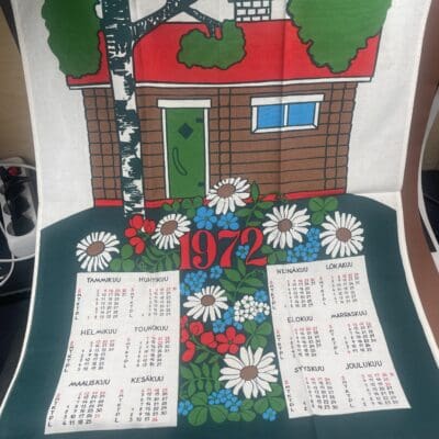 Calendar Tea Towel 1972