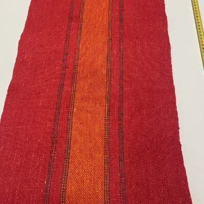 Linen runner Red and Orange 35x85cm