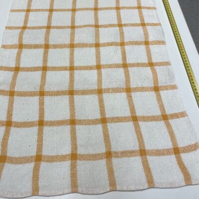Linen Tea Towel Yellow Squares 48x74cm