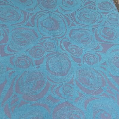 Tampella Primavera Tablecloth blue/turquoise 148x146cm M. Metsovaara (Kopio)