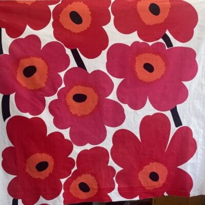 Marimekko Fabric Unikko Red 146x115cm Maija Isola
