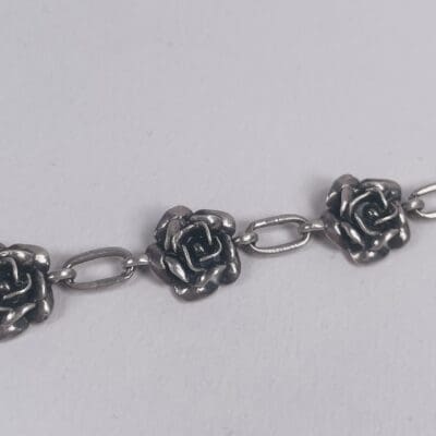 Silver Bracelet Roses 18cm